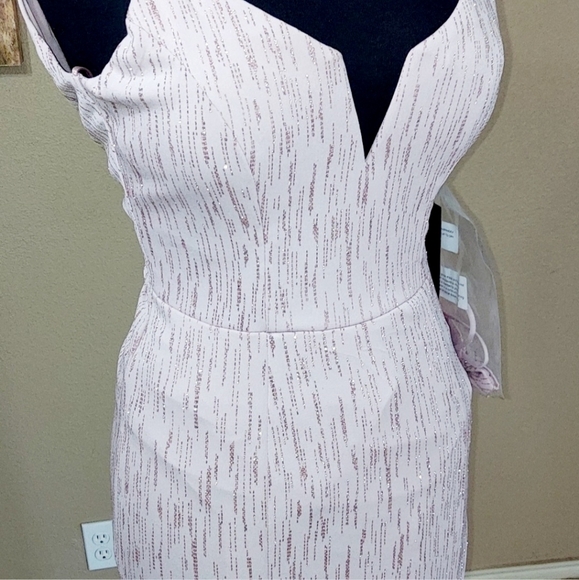 City Triangles Women's Mermaid Spaghetti Straps Prom Dress In Pink SZ 7 - Picture 3 of 5